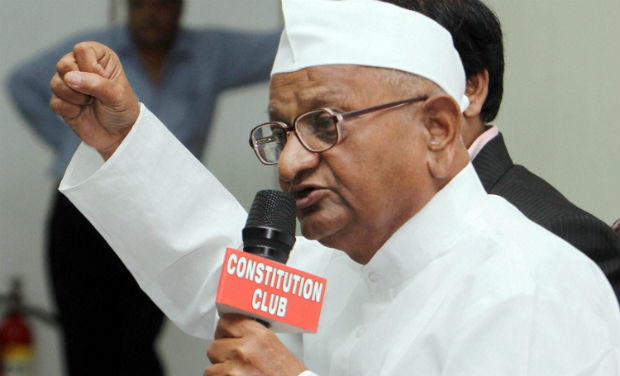 Social activist Anna Hazare addresses a press conference in New Delhi on Thursday - PTI Social activist Anna Hazare addresses a press conference in New Delhi on Thursday - PTI